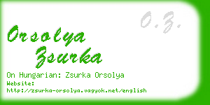 orsolya zsurka business card